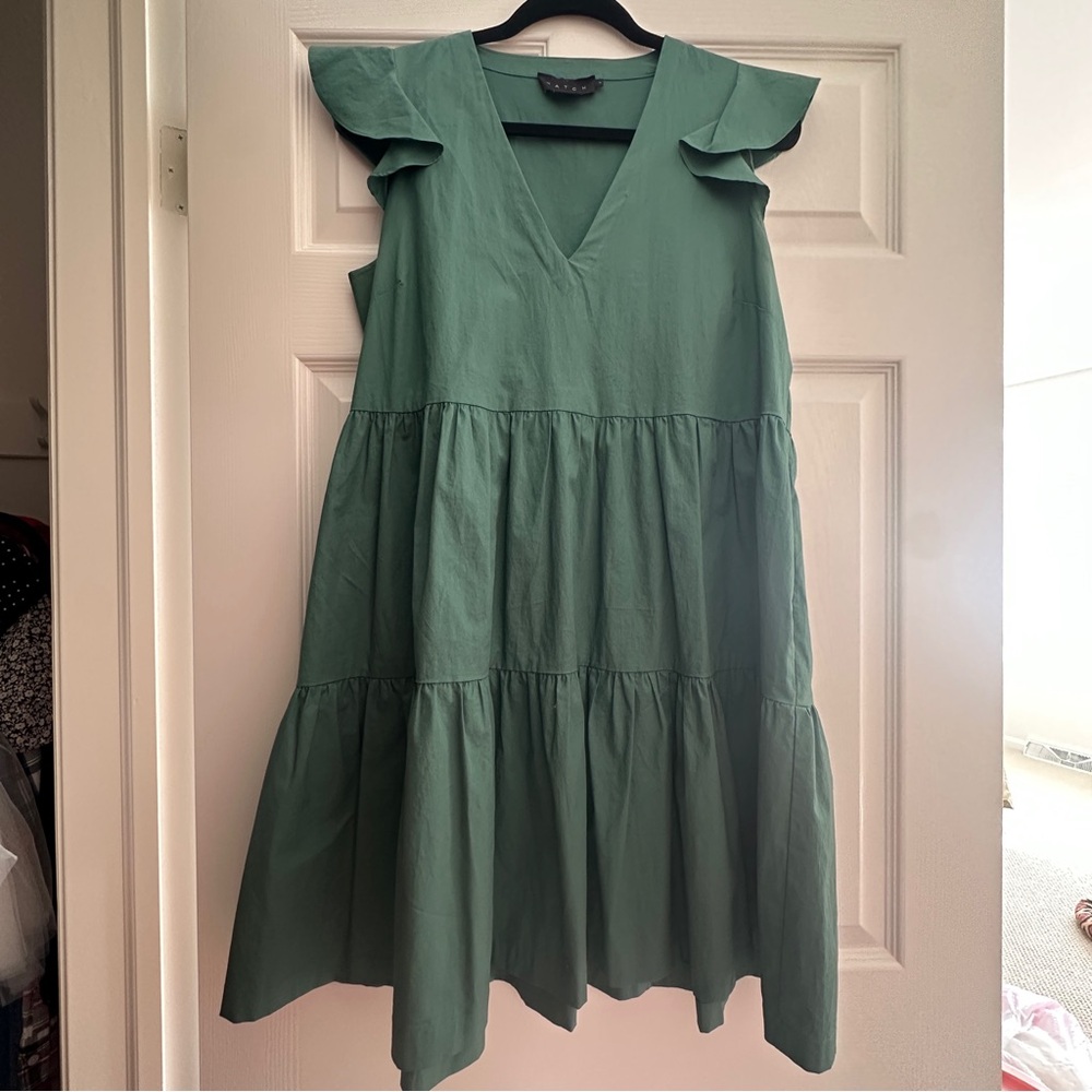 Hatch Green Tiered Midi Dress